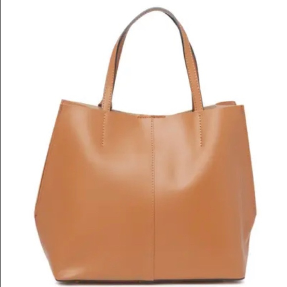 NEW Christian Laurier Amy Leather Tote Bag